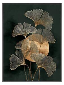Tiskana slika z okvirjem 60x80 cm Gold Ginkgo – Styler