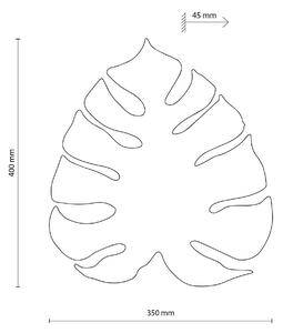 Stenska svetilka Monstera, oblika lista, 3 x G9, jeklo, rjava