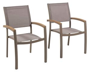 SET VRTNIH STOLOV aluminij naravne barve, barve šampanjca