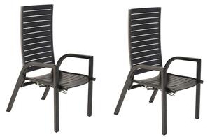 SET VRTNIH SEDEŽEV aluminij barve grafita