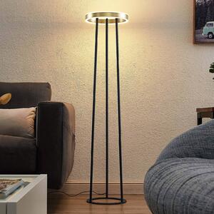 Lucande Seppe LED talna svetilka, Ø 30 cm, medenina