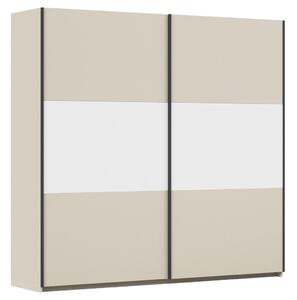 OMARA Z DRSNIMI VRATI, bela, barve aluminija, barve šampanjca