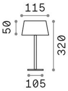 Ideal Lux LED namizna svetilka za zunanjo uporabo z možnostjo polnjenja