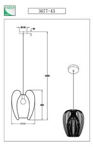 Obesna svetilka Camp, Ø 40 cm, zlata, žična košara