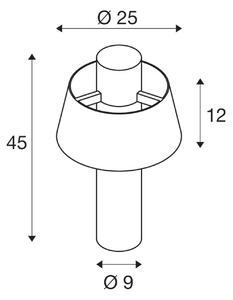 SLV Photoni 45 podstavna svetilka, črna, aluminij, višina 45 cm