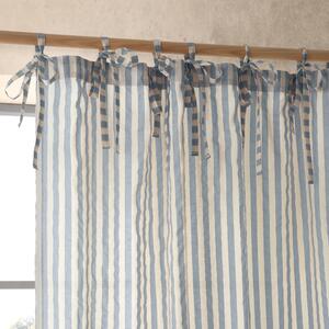 Modra prosojna zavesa 140x183 cm Zanzibar Stripe – Pineapple Elephant