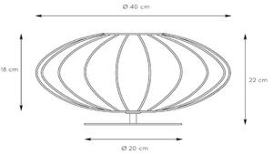 Namizna svetilka Corina, kremasta, Ø 40 cm, E27