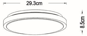 Dasher LED stropna svetilka, črna, Ø 29,3 cm, 2700 K, IP44