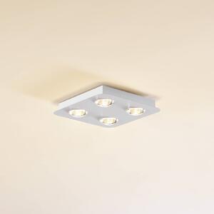 Lindby LED stropna svetilka, 25 x 25 cm, bela mat barva