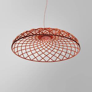 FLOS Skynest LED viseča svetilka, rdeča, Ø 90,4 cm, plastika