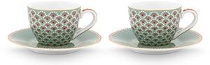 Pip Studio komplet skodelic s podstavkom iz porcelana 120 ml