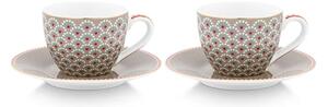 Pip Studio komplet skodelic s podstavkom iz porcelana 120 ml