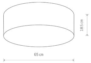 Stropna svetilka Cameron, siva, Ø 65 cm