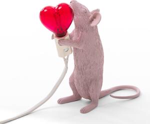 SELETTI Mouse Lamp Valentine dekorativna svetilka USB bela