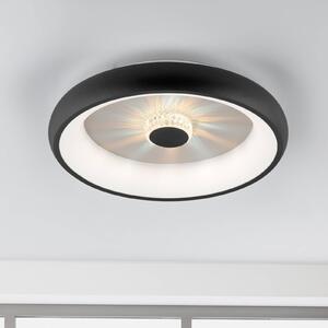 Vertigo LED stropna svetilka, CCT, Ø 46,5 cm, črna