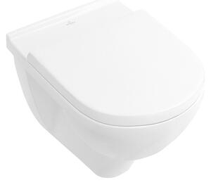 Villeroy & Boch Set za stenski WC Targa Style (Izpiranje brez roba, Brez posebne glazure, Oblika splakovanja: Globok, WC odtok: Vodoravno, Bela)