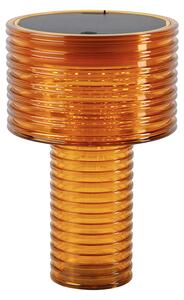 Namizna svetilka oranžna plastika vklj. LED solarna polnilna IP44 - Ambar