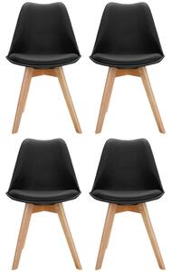 SET STOLOV, tekstil, umetna masa črna, barve bukve