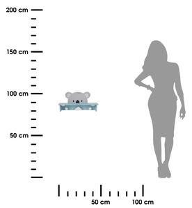Otroška stenska polica z obešalniki koala/modra