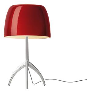 Foscarini Lumiere grande aluminij/rdeča z možnostjo zatemnitve