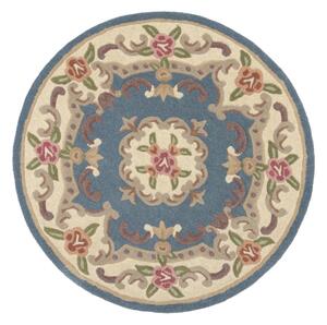 Modra volnena preproga Flair Rugs Aubusson, ⌀ 120 cm