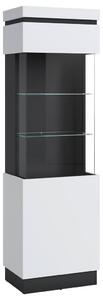 Mömax Vitrina Campania, Antracit, Bela