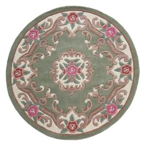 Zelena volnena preproga Flair Rugs Aubusson, ⌀ 120 cm