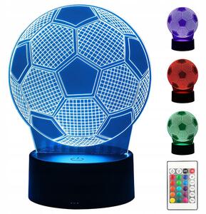 USB LED RGB 3D dekorativna svetilka nogometna žoga daljinec