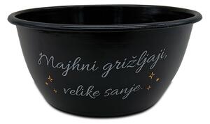 Namizna skodelica črna 1l 16cm "Velike sanje"