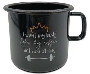 Lonček črn 0,37l "I want my body like my coffee"