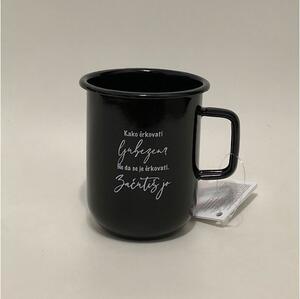 Lonček črn 0,43l "Kako črkovati ljubezen"