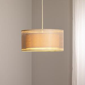 Maco Design Obesek Duo Den Light, bež, Ø 50 cm, platno, PVC, zatemnjen, Bež, Dnevna soba / jedilnica, Tkanine / tekstil