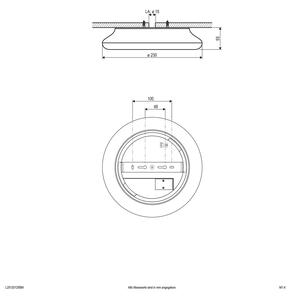 EVN Catino LED stropna svetilka, senzor, 25 cm