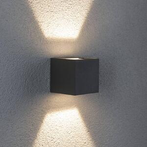 Paulmann Cybo LED zunanje stensko svetilo, 2.700 K, 8 x 8 cm, siva