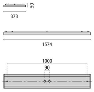 Stropna svetilka SL630AB DALI Touch 157cm bela 4.000K