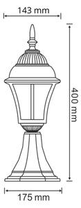 LED Zunanja svetilka PARIS 2 1xE27/4,9W/230V