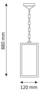 Zunanji lestenec MALMO 1xE27/15W/230V črn IP44