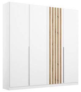 Modern Living Omara S Klasičnimi Vrati Lamella, Bela, Barva Hrasta