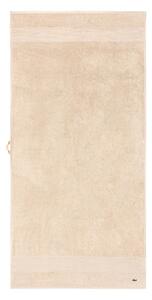 Lacoste Bombažna brisača Lacoste L LECROCO Cappuccino 70 x 140 cm