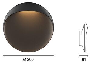 Louis Poulsen Flindt stenska svetilka Ø20cm črna 3000K