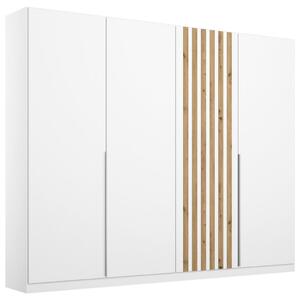 Modern Living Omara S Klasičnimi Vrati Lamella, Bela, Barva Hrasta
