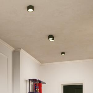 SOLLUX LIGHTING Stropna svetilka RIBLA, olivno zelena, Ø 10 cm, kovina, GX53, zatemnjen, Zelena, Dnevna soba / jedilnica, Aluminij