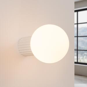 SOLLUX LIGHTING Stenna svetilka ORBI, bež, steklo/kovina, Ø 12 cm, IP44, G9, zatemnjen, Bež, Kopalnica, Aluminij, Globus