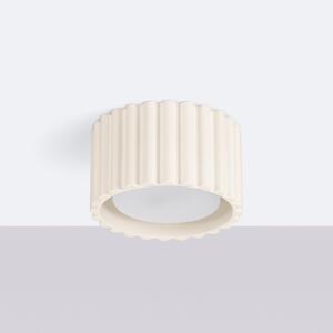 SOLLUX LIGHTING Stropna svetilka RIBLA, bež, Ø 10 cm, kovina, GX53, zatemnjen, Bež, Dnevna soba / jedilnica, Aluminij