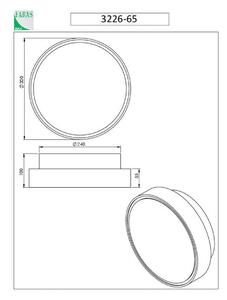 Stenska svetilka Hatton, Ø 30 cm, senzor, 2 x E27, bela, IP65