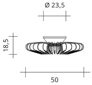 Filo LED stropna svetilka, bež, kovina, Ø 50 cm, 2.700 K