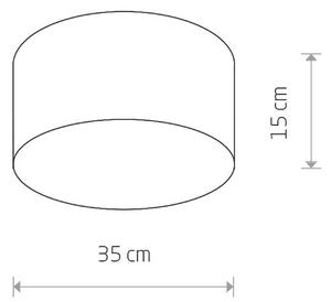 Stropna svetilka Cameron, siva, Ø 35 cm