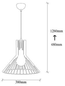 Obesna svetilka Fellini MR-757, črna, kovina, Ø 38 cm