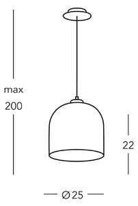 KOLARZ Chalet viseča svetilka, Ø 25 cm, bela/rjava, steklo/les