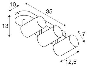 SLV Asto Tube stropni reflektor GU10 3-svetlobni linearni črni